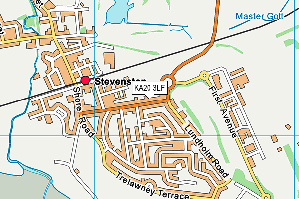 KA20 3LF map - OS VectorMap District (Ordnance Survey)