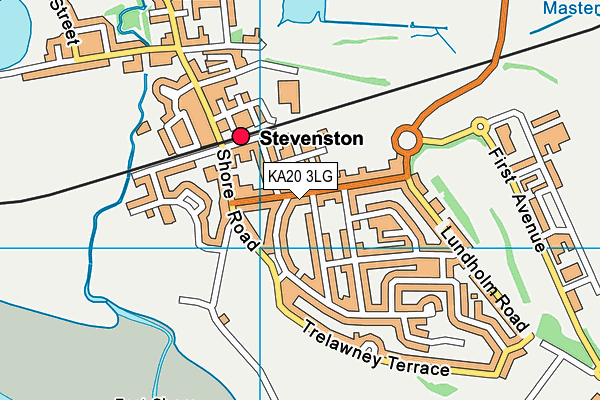 KA20 3LG map - OS VectorMap District (Ordnance Survey)