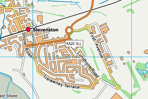 KA20 3LL map - OS VectorMap District (Ordnance Survey)