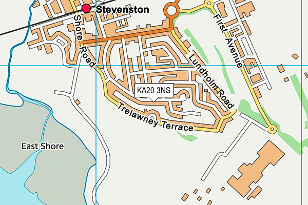 KA20 3NS map - OS VectorMap District (Ordnance Survey)