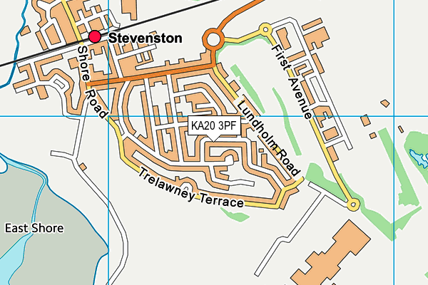 KA20 3PF map - OS VectorMap District (Ordnance Survey)