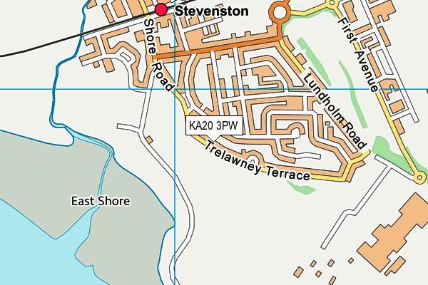 KA20 3PW map - OS VectorMap District (Ordnance Survey)