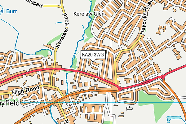 KA20 3WG map - OS VectorMap District (Ordnance Survey)