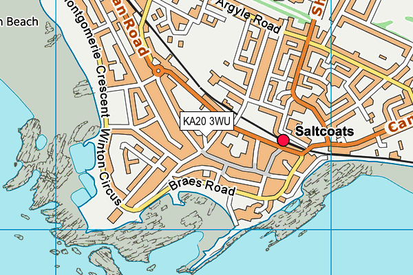 KA20 3WU map - OS VectorMap District (Ordnance Survey)