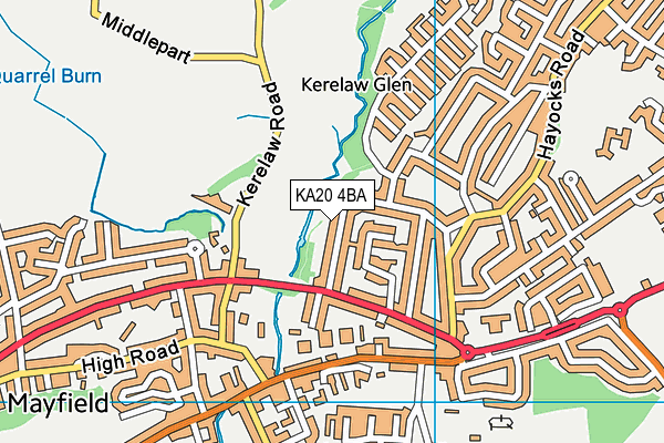 KA20 4BA map - OS VectorMap District (Ordnance Survey)
