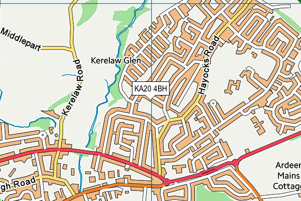 KA20 4BH map - OS VectorMap District (Ordnance Survey)