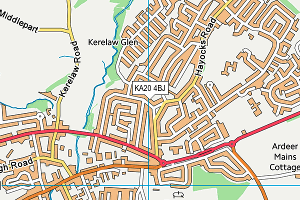 KA20 4BJ map - OS VectorMap District (Ordnance Survey)