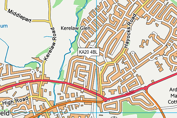 KA20 4BL map - OS VectorMap District (Ordnance Survey)