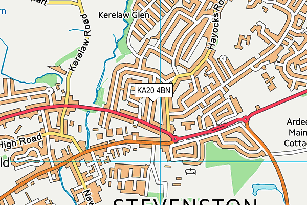 KA20 4BN map - OS VectorMap District (Ordnance Survey)