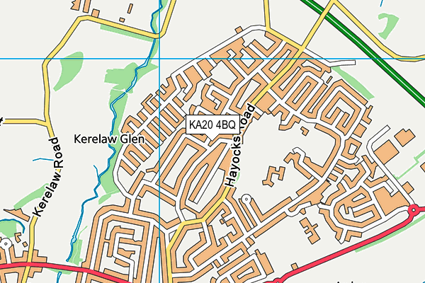 KA20 4BQ map - OS VectorMap District (Ordnance Survey)