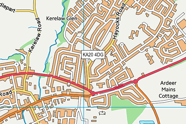 KA20 4DG map - OS VectorMap District (Ordnance Survey)