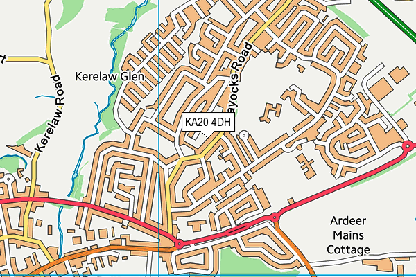 KA20 4DH map - OS VectorMap District (Ordnance Survey)