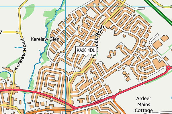 KA20 4DL map - OS VectorMap District (Ordnance Survey)