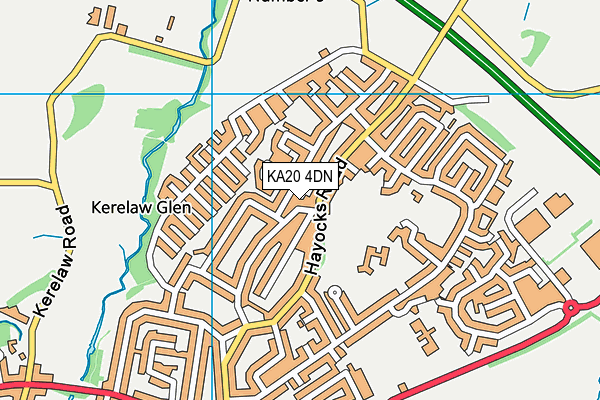 KA20 4DN map - OS VectorMap District (Ordnance Survey)