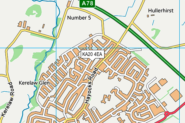 KA20 4EA map - OS VectorMap District (Ordnance Survey)