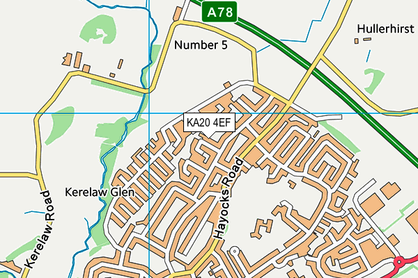 KA20 4EF map - OS VectorMap District (Ordnance Survey)