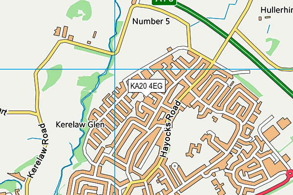 KA20 4EG map - OS VectorMap District (Ordnance Survey)