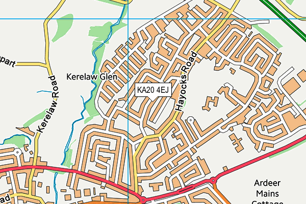 KA20 4EJ map - OS VectorMap District (Ordnance Survey)