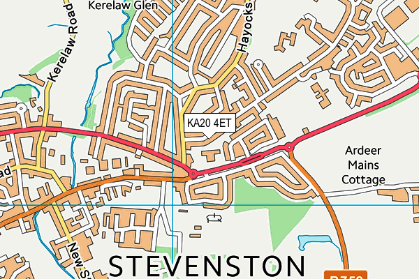 KA20 4ET map - OS VectorMap District (Ordnance Survey)