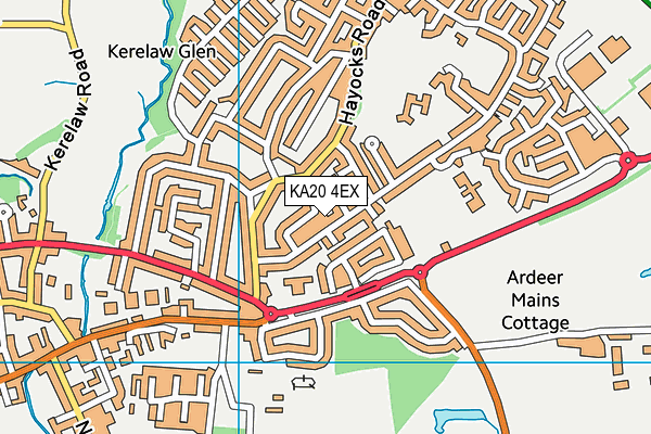 KA20 4EX map - OS VectorMap District (Ordnance Survey)