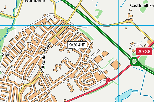 KA20 4HP map - OS VectorMap District (Ordnance Survey)