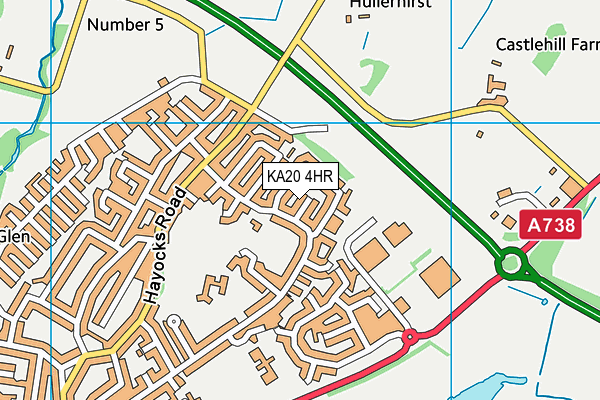 KA20 4HR map - OS VectorMap District (Ordnance Survey)