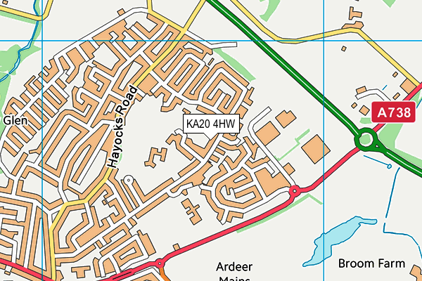 KA20 4HW map - OS VectorMap District (Ordnance Survey)