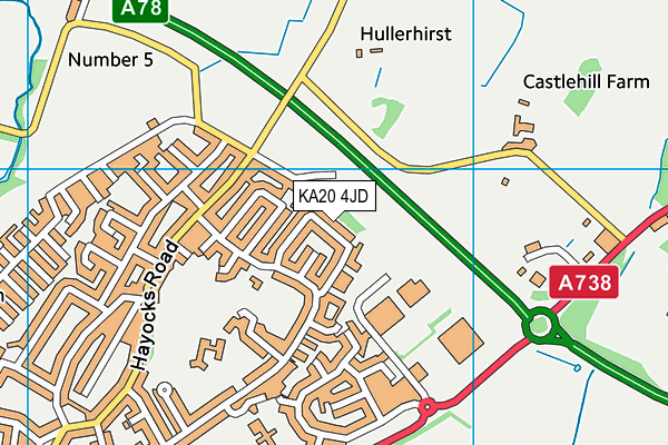 KA20 4JD map - OS VectorMap District (Ordnance Survey)