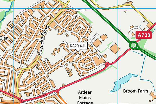 KA20 4JL map - OS VectorMap District (Ordnance Survey)