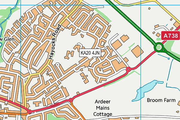 KA20 4JN map - OS VectorMap District (Ordnance Survey)