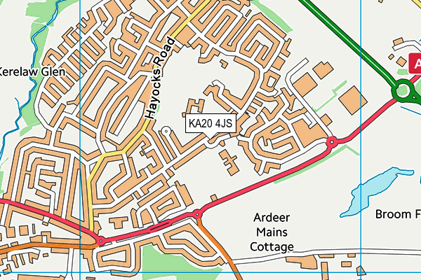 KA20 4JS map - OS VectorMap District (Ordnance Survey)