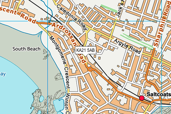 KA21 5AB map - OS VectorMap District (Ordnance Survey)