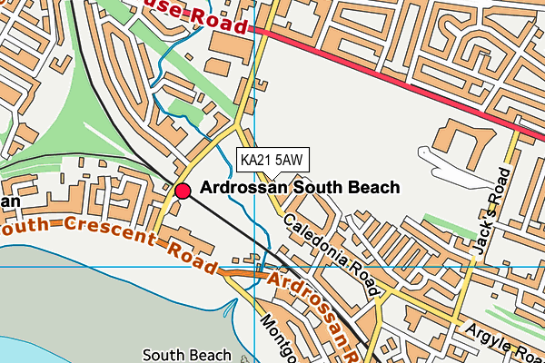 KA21 5AW map - OS VectorMap District (Ordnance Survey)