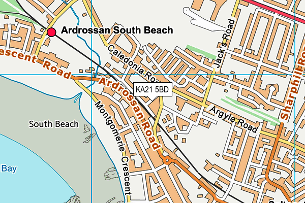 KA21 5BD map - OS VectorMap District (Ordnance Survey)