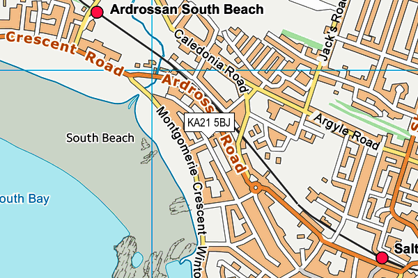 KA21 5BJ map - OS VectorMap District (Ordnance Survey)