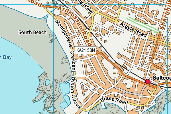 KA21 5BN map - OS VectorMap District (Ordnance Survey)