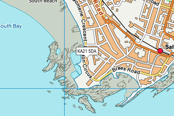 KA21 5DA map - OS VectorMap District (Ordnance Survey)