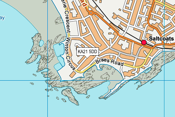 KA21 5DD map - OS VectorMap District (Ordnance Survey)