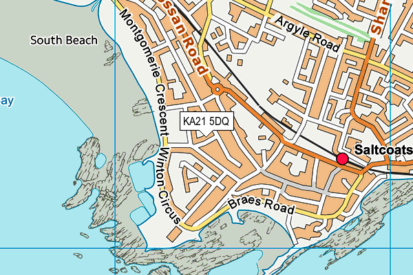 KA21 5DQ map - OS VectorMap District (Ordnance Survey)