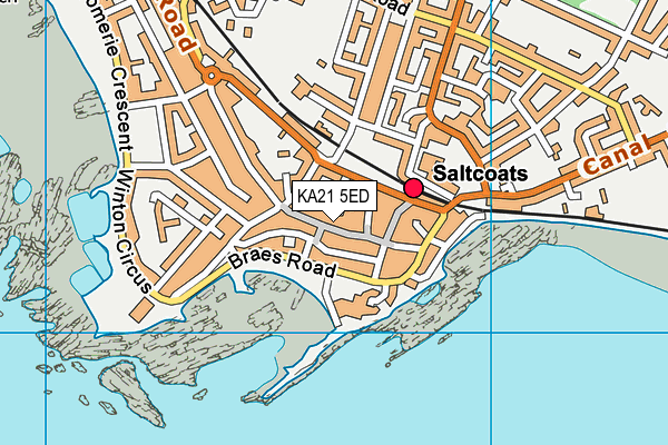 KA21 5ED map - OS VectorMap District (Ordnance Survey)