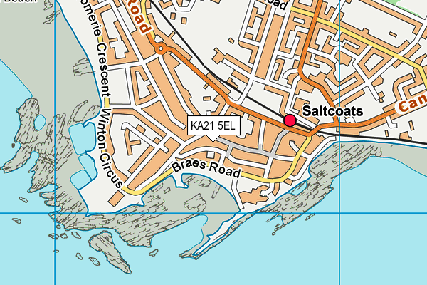 KA21 5EL map - OS VectorMap District (Ordnance Survey)
