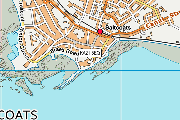 KA21 5EQ map - OS VectorMap District (Ordnance Survey)