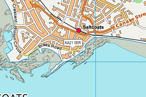 KA21 5ER map - OS VectorMap District (Ordnance Survey)