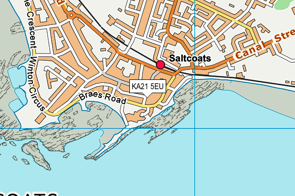 KA21 5EU map - OS VectorMap District (Ordnance Survey)