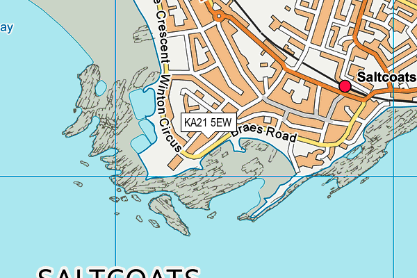 KA21 5EW map - OS VectorMap District (Ordnance Survey)