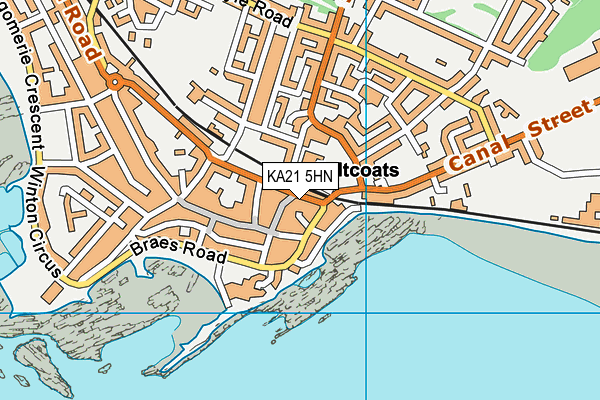 KA21 5HN map - OS VectorMap District (Ordnance Survey)
