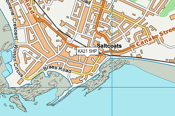 KA21 5HP map - OS VectorMap District (Ordnance Survey)