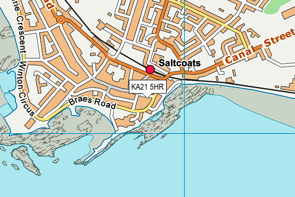 KA21 5HR map - OS VectorMap District (Ordnance Survey)