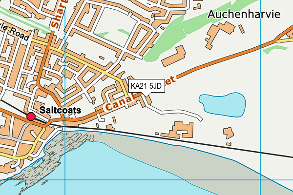 KA21 5JD map - OS VectorMap District (Ordnance Survey)