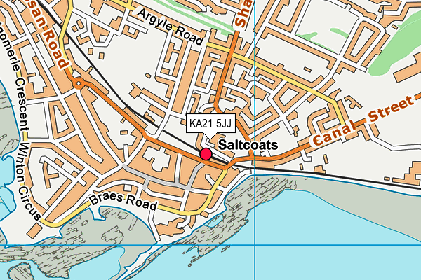 KA21 5JJ map - OS VectorMap District (Ordnance Survey)